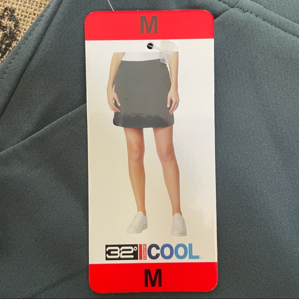 32 Degrees Cool NWT! Smoke Green Stretch Woven Skort Size M - Picture 9 of 14